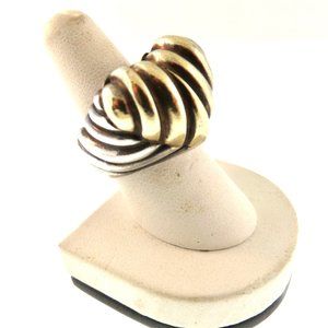 DIAN MALOUF TWO TONE LOVE RING-SZ 7.5